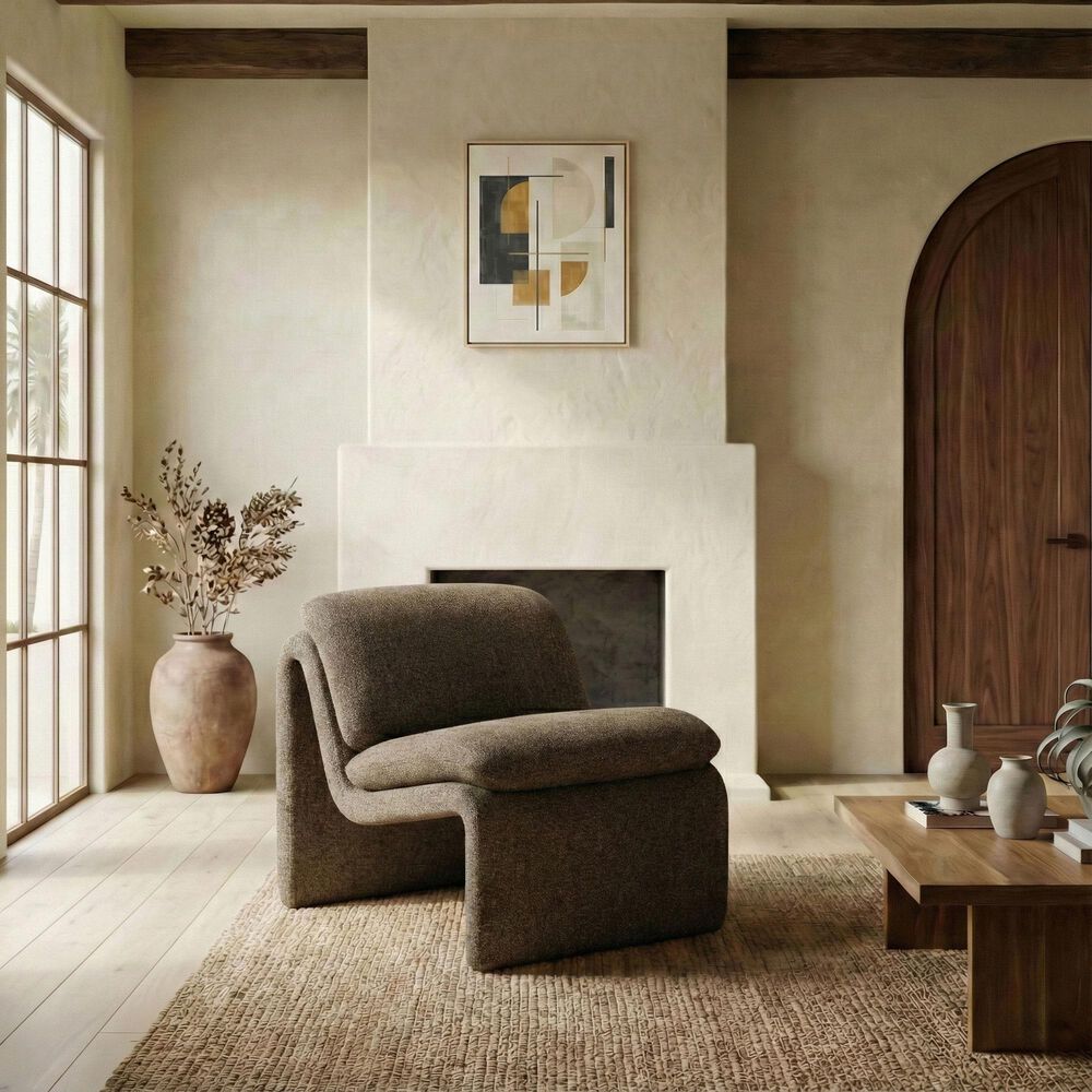 Safavieh Ainslie Accent Chair in Dark Brown, , large