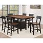 Steve Silver Co. Bermuda Storage Counter Height Table in Black and Dark Acacia - Table Only, , large