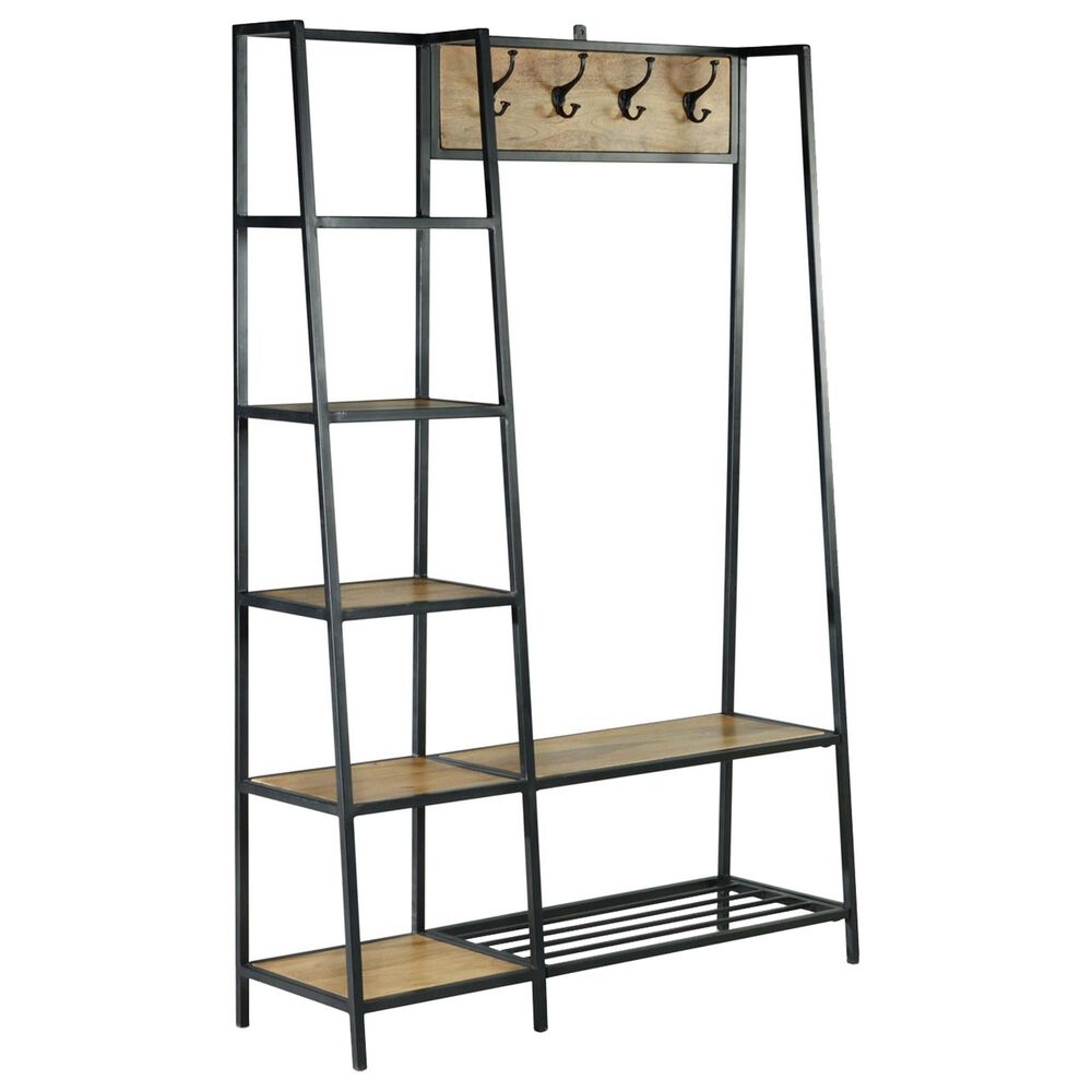 Steve Silver Co. Hampton Hall Tree in Light Cherry and Black, , large