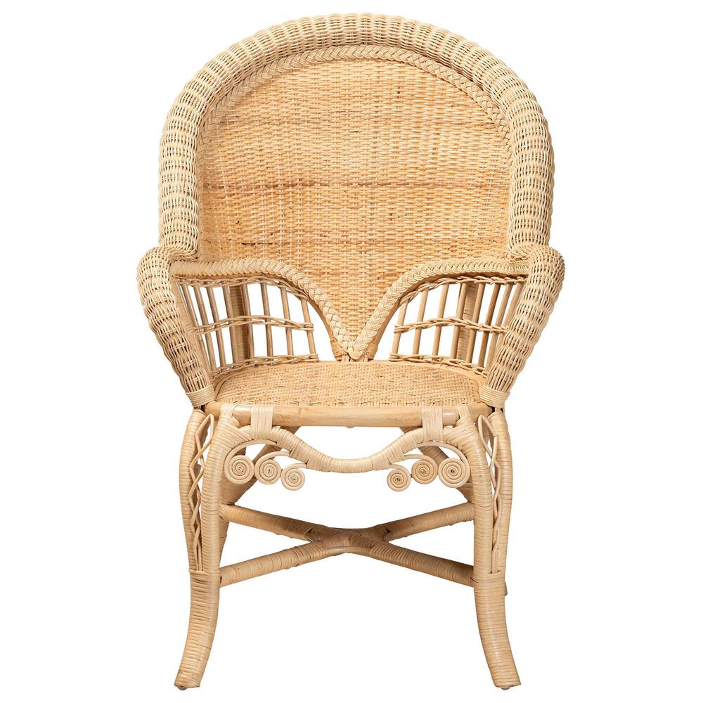 Baxton Studio Ratu Accent Chair in Natural Brown, , large
