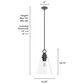 Hunter Klein 14" 1-Light Pendant in Noble Bronze, , large