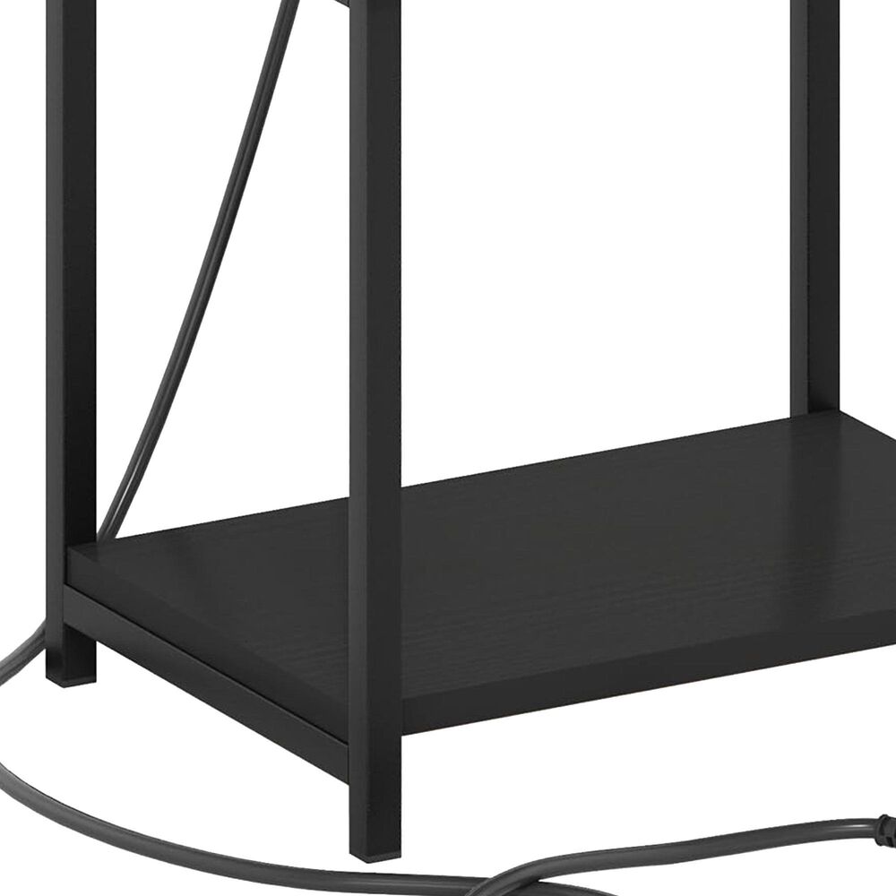 HOMLUX 19.7" 3-Tier End Table in Americano and Black, , large