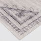 Central Oriental Rugease Velveteen Aminah Gray and Ivory 7"6" x 9"6" Area Rug, , large
