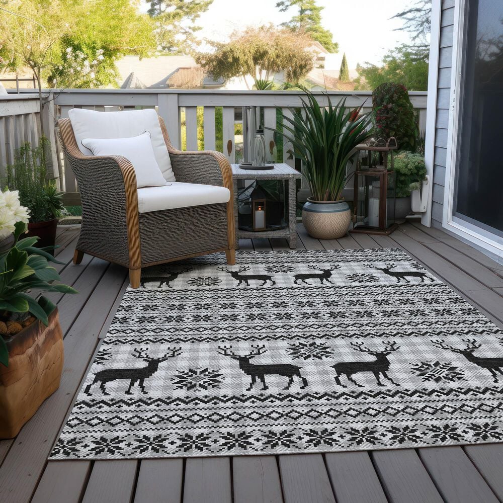 Dalyn Rug Company Wonderland WN28 5&#39; x 7&#39;6&quot; Silver Indoor/Outdoor Area Rug, , large