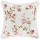 J. Queen New York Rosemary 16" Square Throw Pillow in White and Pink, , large