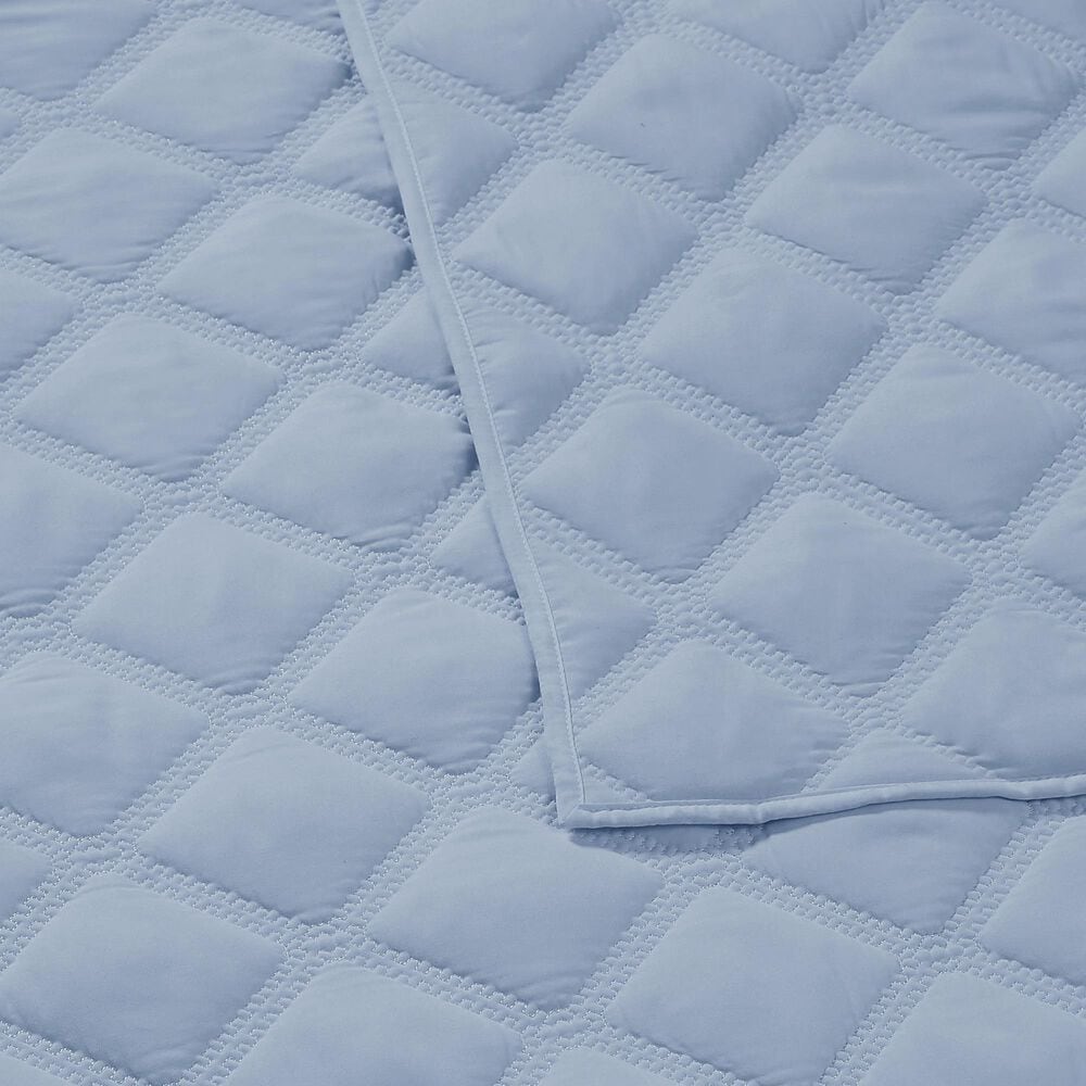 Pem America Truly Soft Everyday 3-Piece Full/Queen Quilt Set in Light Blue, , large