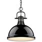 Golden Lighting Duncan 1-Light Pendant in Matte Black, , large