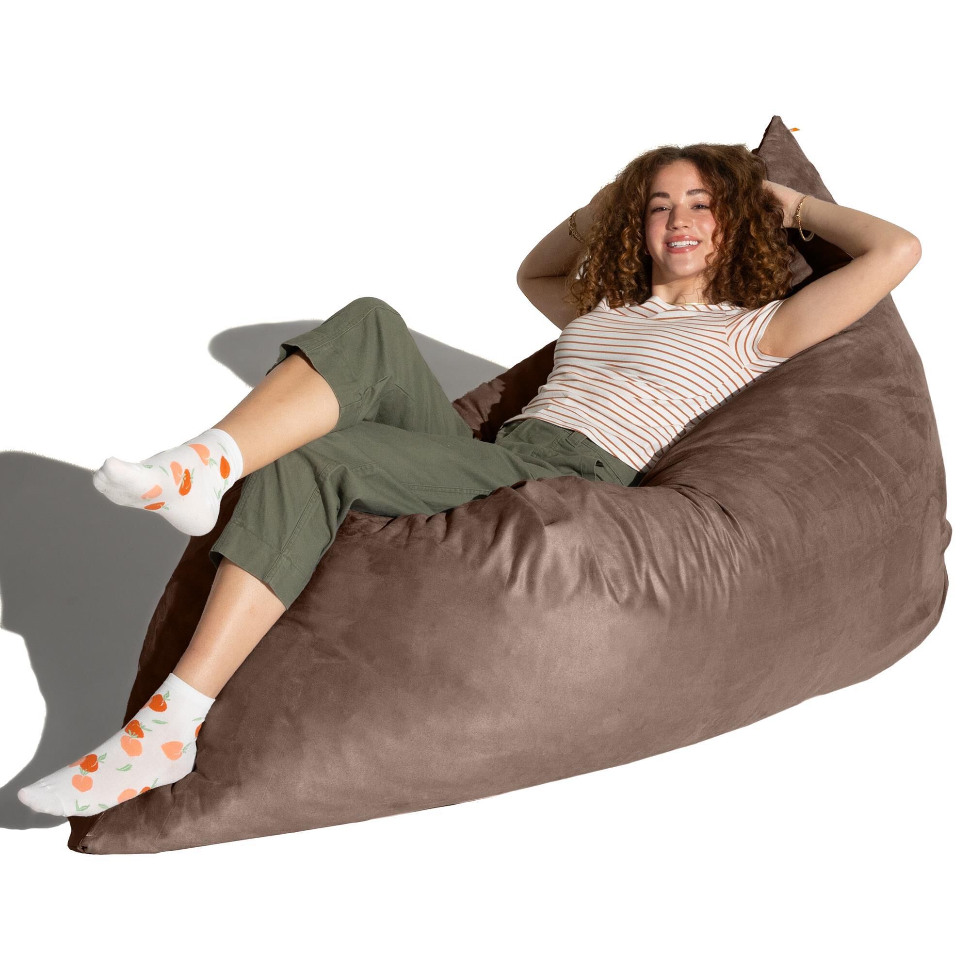 Jaxx 5.5' Pillow Bean Bag Pillow in Chocolate