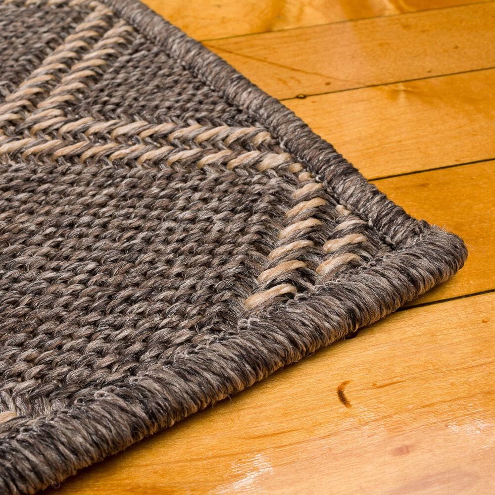Central Oriental Santorini Diamond 7&#39;10&quot; x 9&#39;10&quot; Pebble and Natural Area Rug, , large