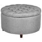 Regency Global Sourcing Knight 28" Round Storage Ottoman in Gray, , large