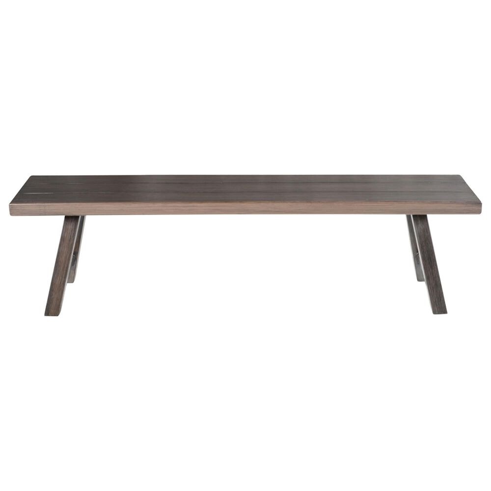 Steve Silver Marina Patio Backless Bench in Dark Walnut, , large