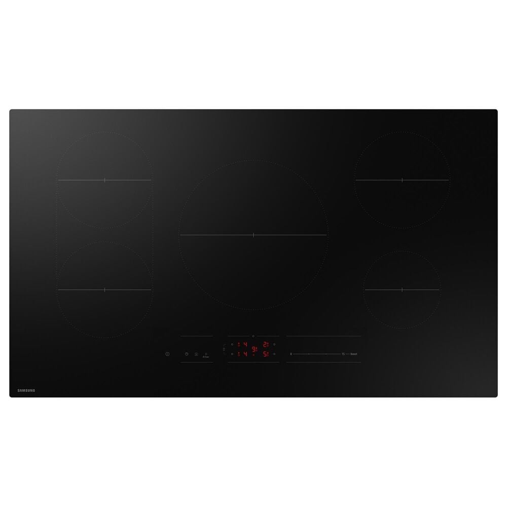 Samsung Bespoke 2-Piece Kitchen Package with White Bespoke 30" Double Wall Oven and Black 36" Induction Cooktop, , large