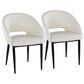 LumiSource Renee Upholstered Contemporary Chair in Black Metal and White Faux Leather by LumiSource, , large