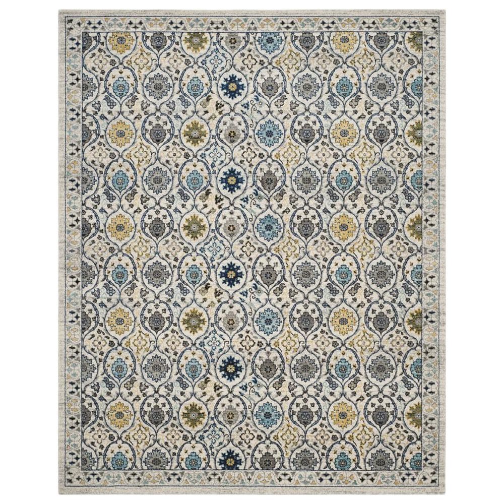 Safavieh Evoke EVK210C 10" x 14" Ivory and Blue Area Rug, , large