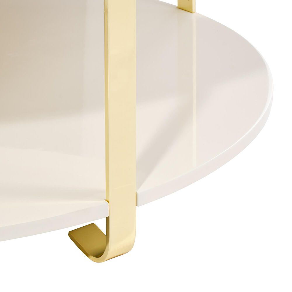 Vista Haus Ariana Cocktail Table in Gold and White, , large