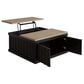 Ashley Rylandyn Lift-Top Coffee Table in Matte Black and Light Brown, , large