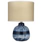 Splendor Living Batik 18" Table Lamp with Cream Shade in Blue, , large