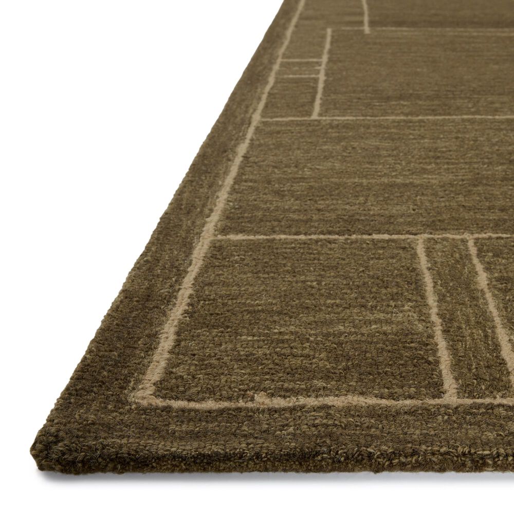 Jeremiah Brent x Loloi Barrow Olive and Natural 2&#39;6&quot; x 7&#39;6&quot; Runner, , large
