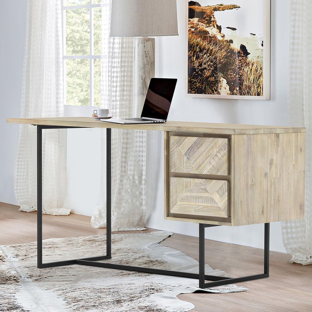 Blue River Peridot Desk in Natural Acacia, , large