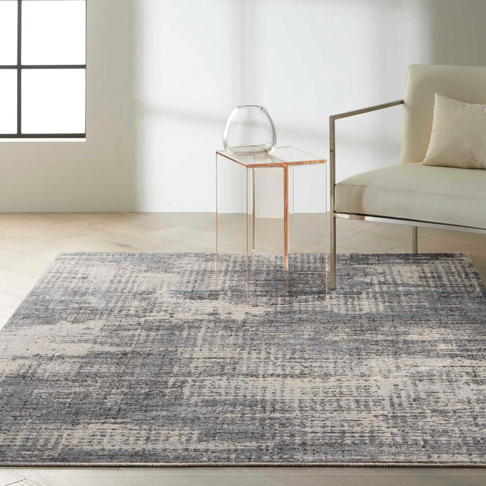 Nourison Rush CK953 5&#39;3&quot; x 7&#39;3&quot; Grey and Beige Area Rug, , large