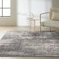 Nourison Rush CK953 5"3" x 7"3" Grey and Beige Area Rug, , large