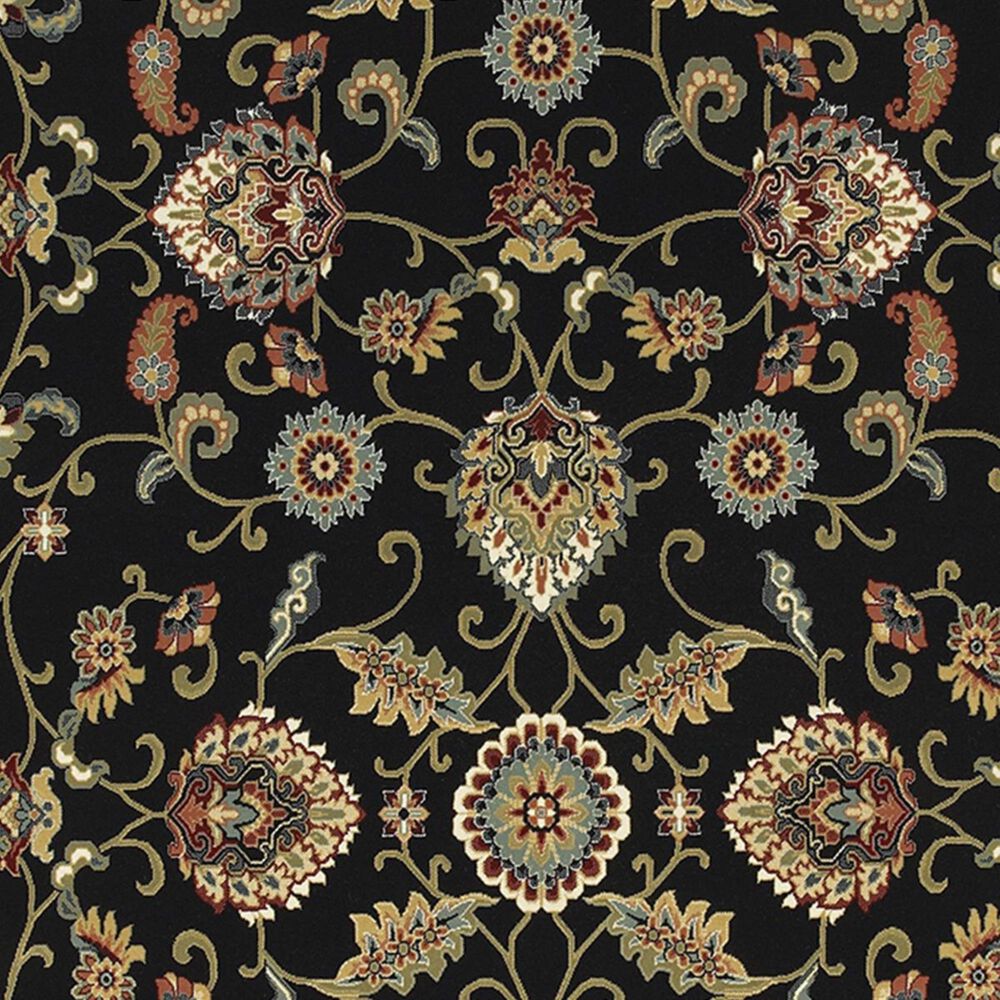 Oriental Weavers Kashan 9946K 7&#39;10&quot; x 10&#39;10&quot; Black Area Rug, , large