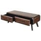Furniture of America Coffee Table with Storage Drawers in Rich Walnut, , large