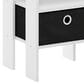 HOMLUX 2-Piece 1-Shelf End Table with Bin Drawer in White, , large