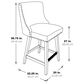 Valor Living Granville Swivel Counter Stool with Wheat Upholstered in Grey, , large