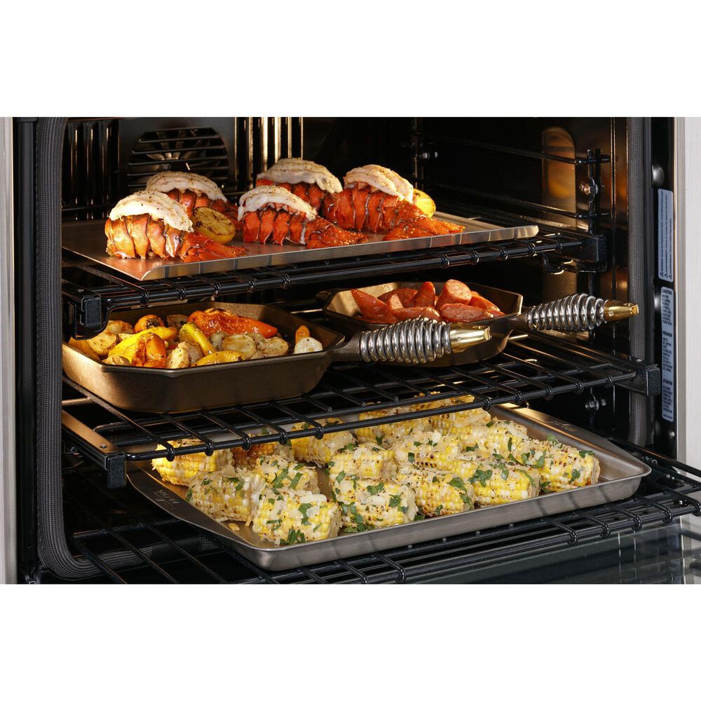 Monogram Statement 30&quot; Smart French Door Electric Single Wall Oven in Stainless Steel, , large