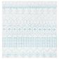 Safavieh Tulum 6"7" Square Ivory and Turquoise Area Rug, , large