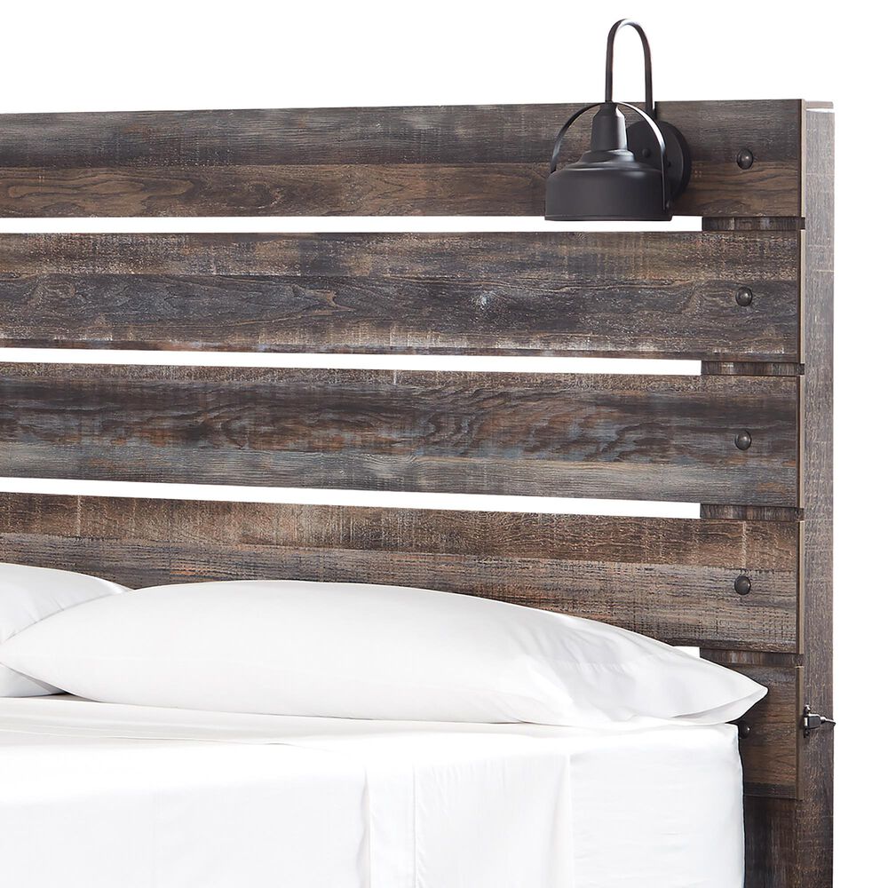 Ashley Drystan King Storage Bed with 2 Drawers in Brown Rustic, , large