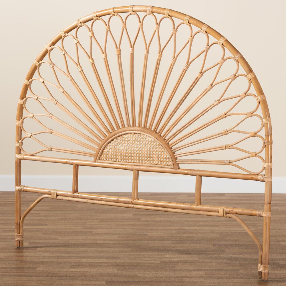 Baxton Studio Perenna King Standalone Headboard in Natural Brown, , large