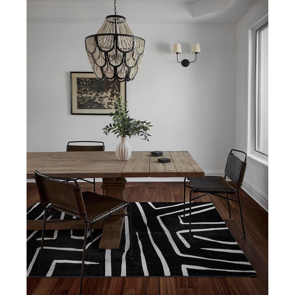 Momeni Noho Abstract 7&#39;10&quot; x 9&#39;10&quot; Black Area Rug, , large