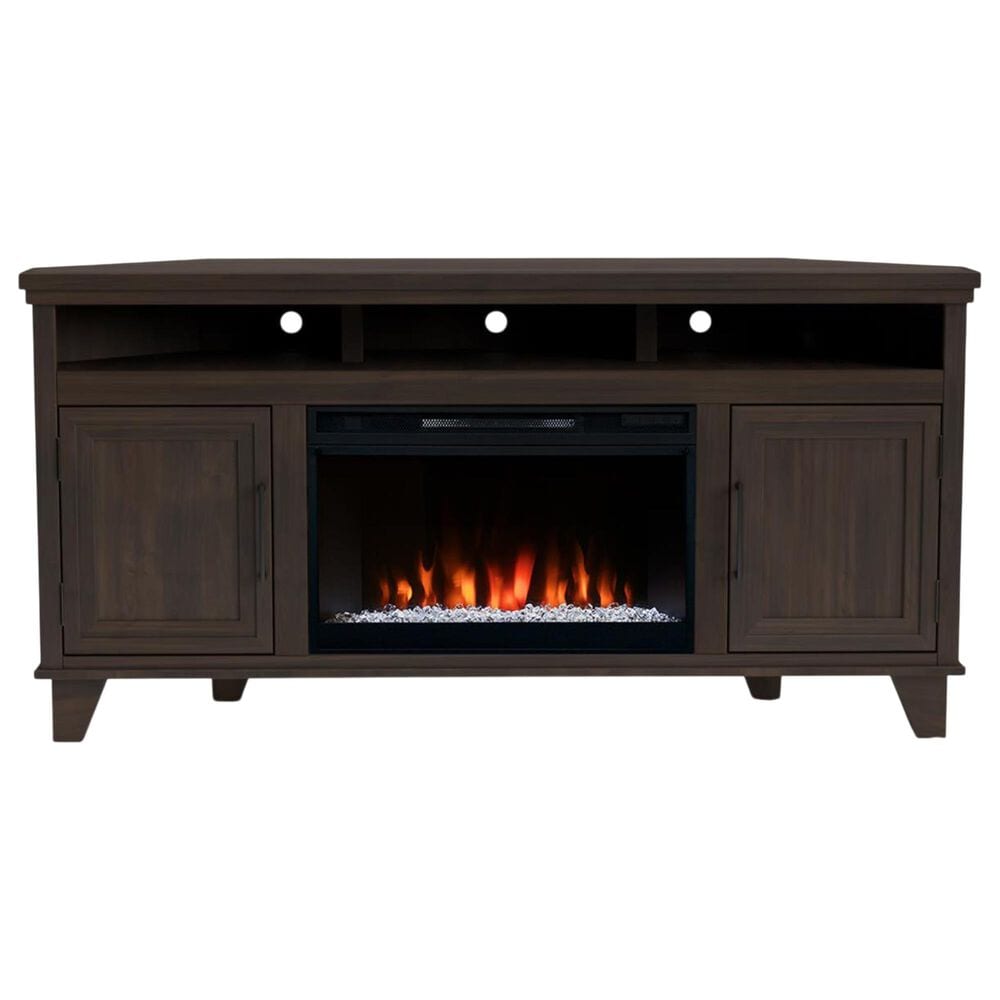 Legends Home Sonoma 64" Corner Fireplace Console in Java, , large