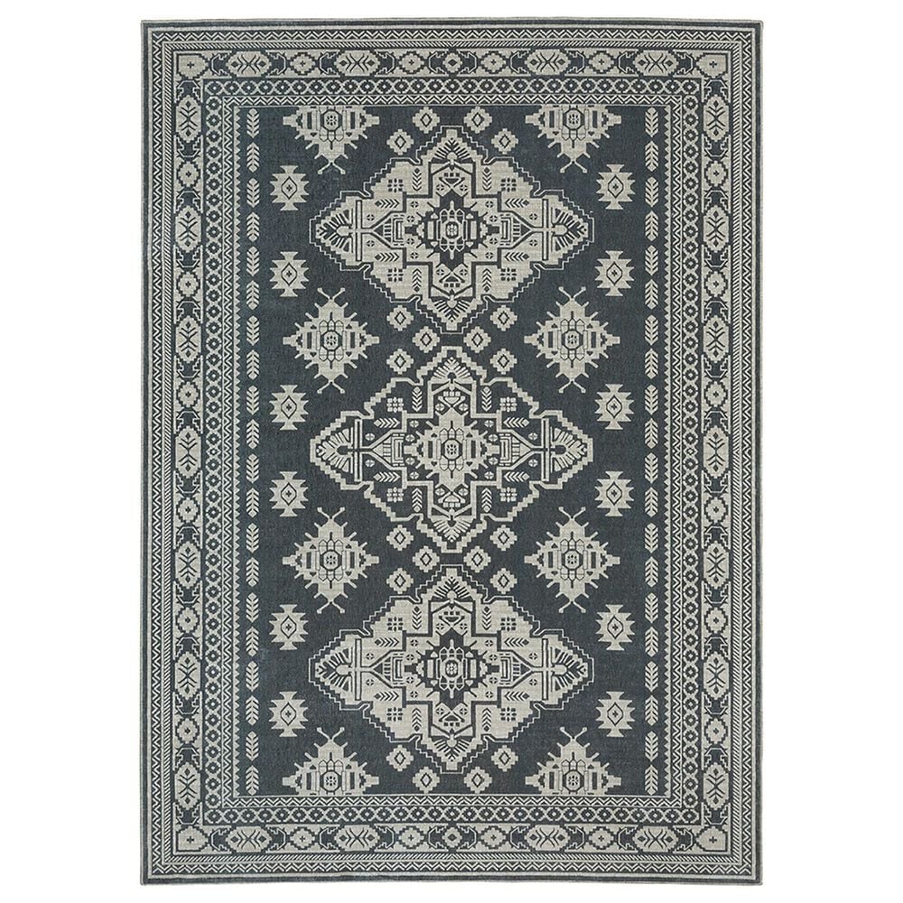 Oriental Weavers Intrigue INT05 3"10" x 5"5" Blue Area Rug, , large