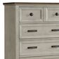 Mayberry Hill Farmington 5-Drawer Chest in Medium Brown and Washed Stone, , large
