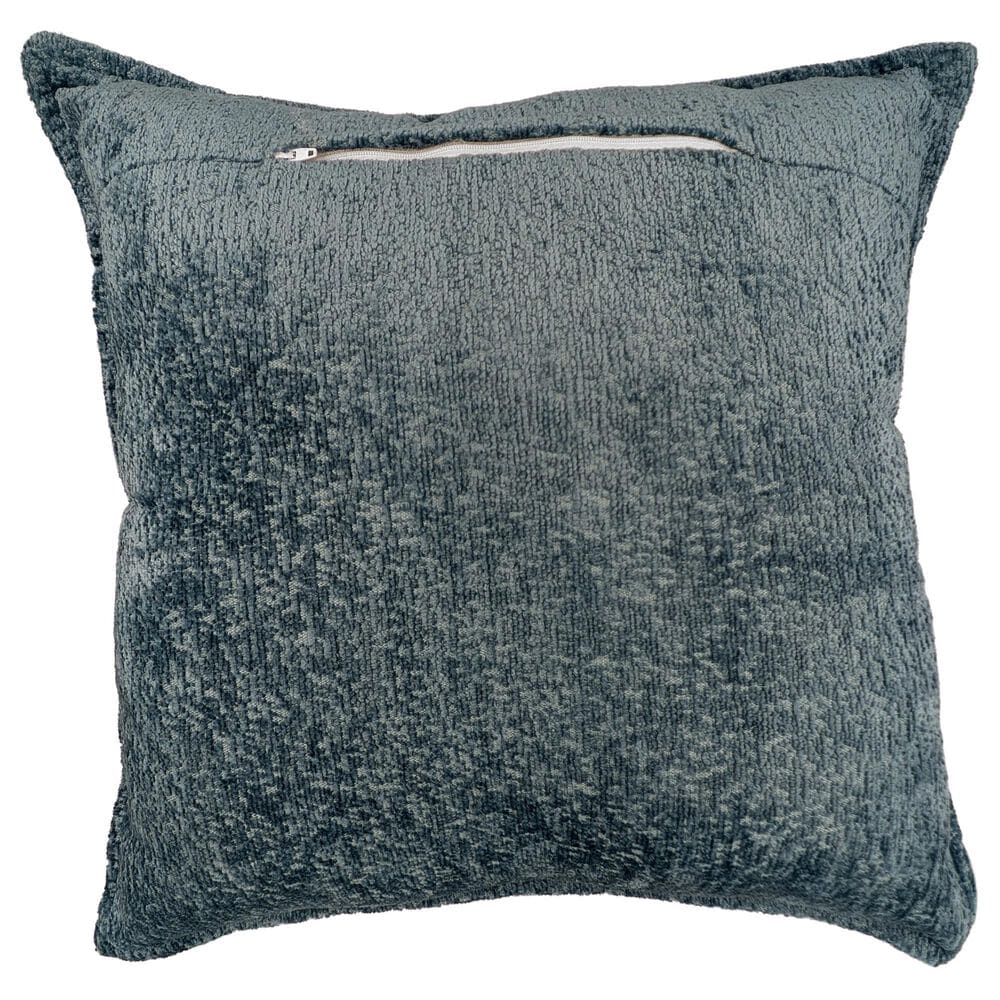 Chanasaya 20" Square Textured Shimmer Throw Pillow in Blue, , large