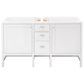 James Martin Vanities Addison 60" Double Bathroom Vanity in Glossy White with 3 cm White Zeus Quartz Top and Rectangular Sinks, , large