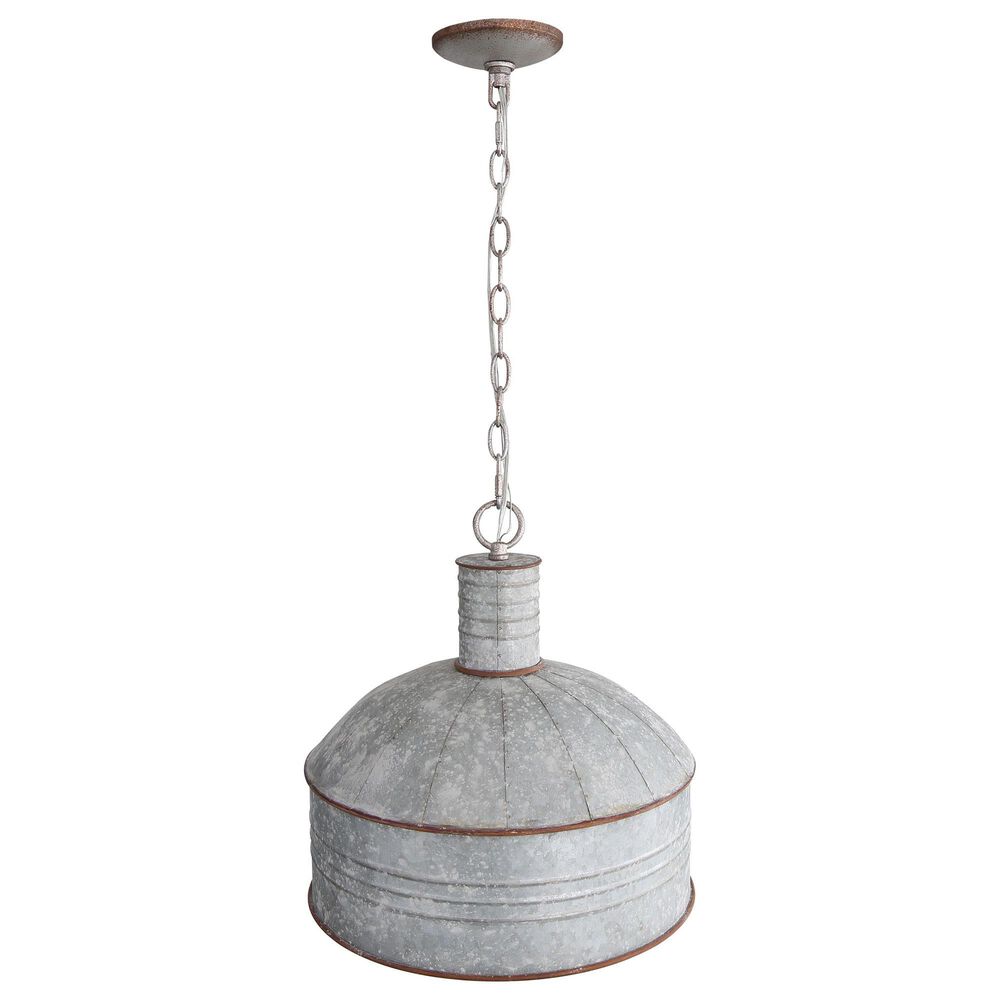 Golden Lighting Tinsmith 1-Light Mini Pendant in Aged Galvanized, , large
