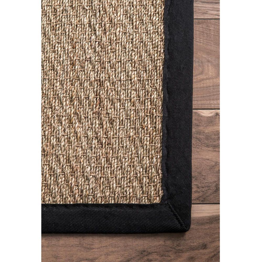 nuLOOM Seagrass BHSG01C 8' Square Black Area Rug Nebraska Furniture Mart