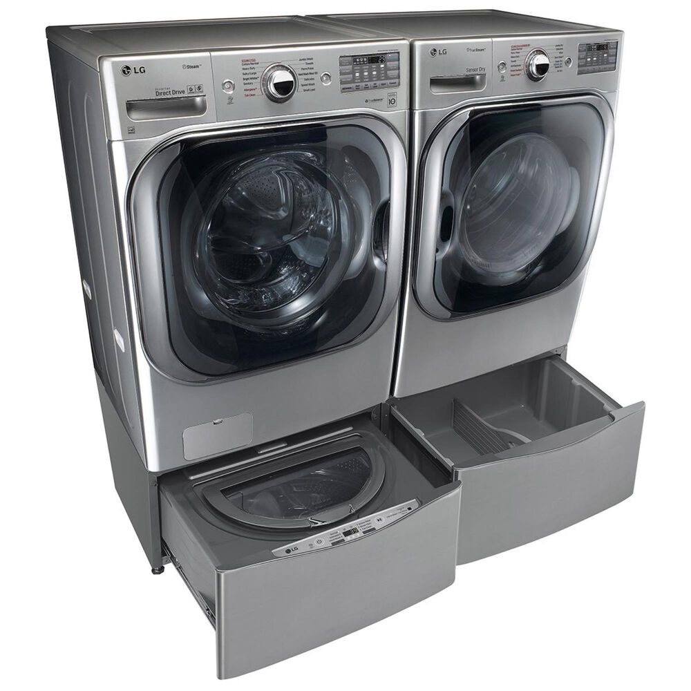 Lg 9 0 Cu Ft Mega Capacity Electric Dryer With Steam In Graphite Steel Nebraska Furniture Mart