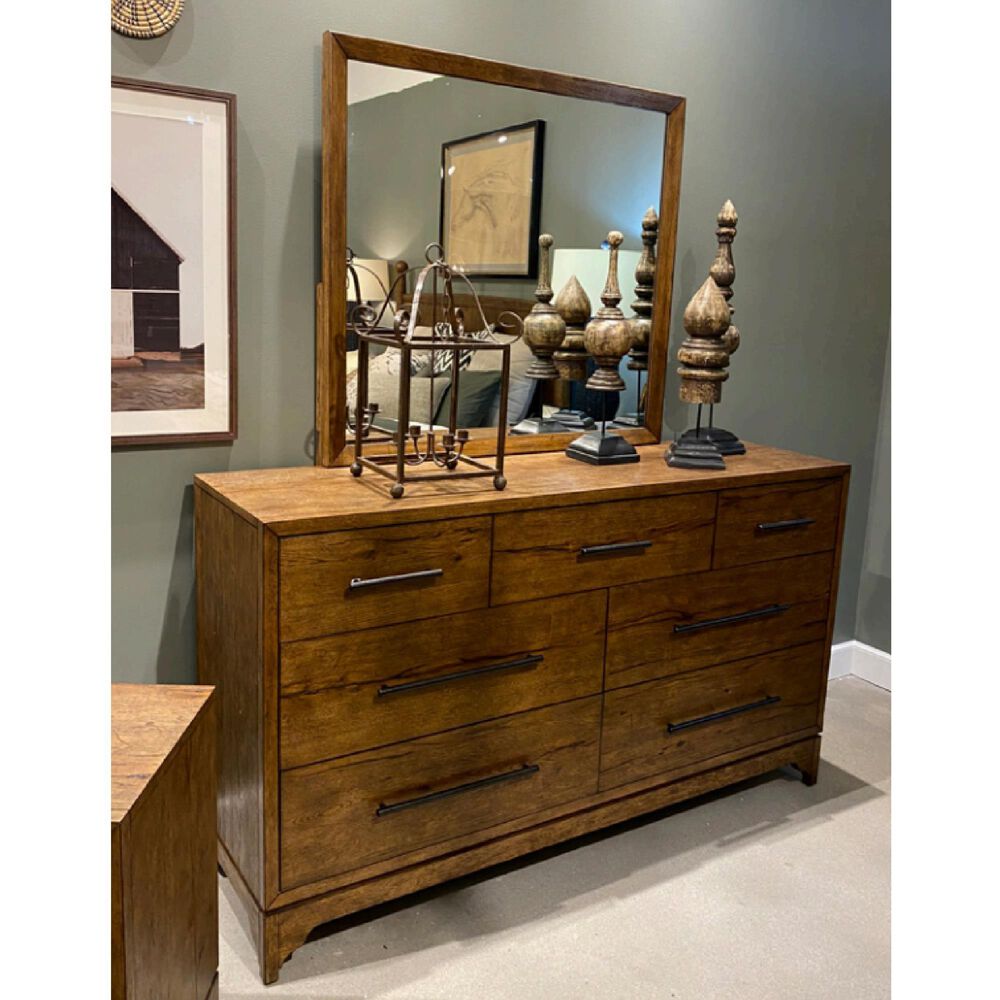 Riverside Furniture Calhoun Dresser Mirror in Whiskey Oak, , large
