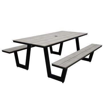 Global Note Collections Oak Park Picnic Table in Brown, , large