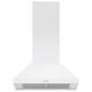 Fisher & Paykel 30" Classic Wall Hood with Pyramid Chimney in White, , large