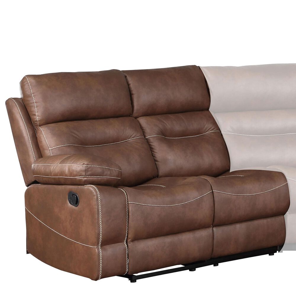 Steve Silver Rudger 3-Piece Manual Reclining Sectional in Chestnut, , large