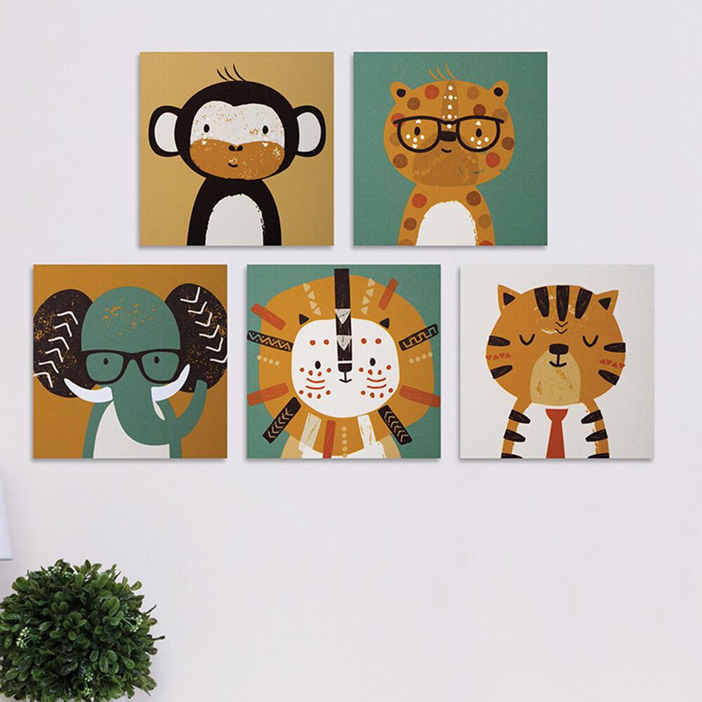 Trend Labs Safari 5-Piece Canvas Wall Art, , large