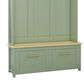 HOMLUX 6-Hook Hall Tree with 2-Drawer in Green, , large