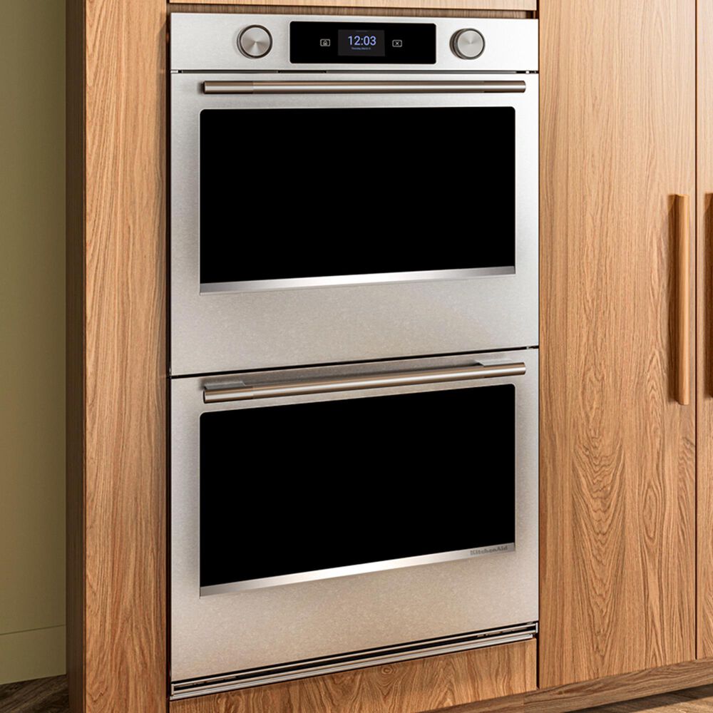 KitchenAid 10 Cu. Ft. Smart Electric Double Wall Oven with Intelligent Cooking Camera in PrintShield Stainless Steel, , large