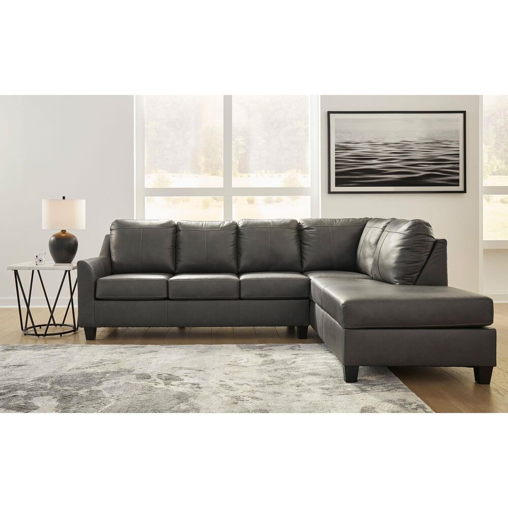 Ashley Valderno 2-Piece Right Facing Sectional with Chaise in Fog, , large